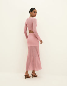 Knit Liz Long Dress - Light Sweet Heart XS