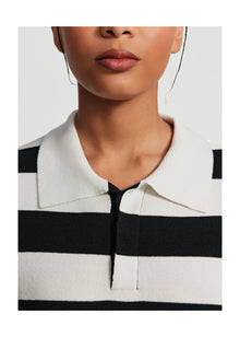 Varsity Striped Rugby Shirt | Black/White
