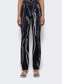 Women | Di Petsa | Venus Shell Lycra Trousers And White | Black