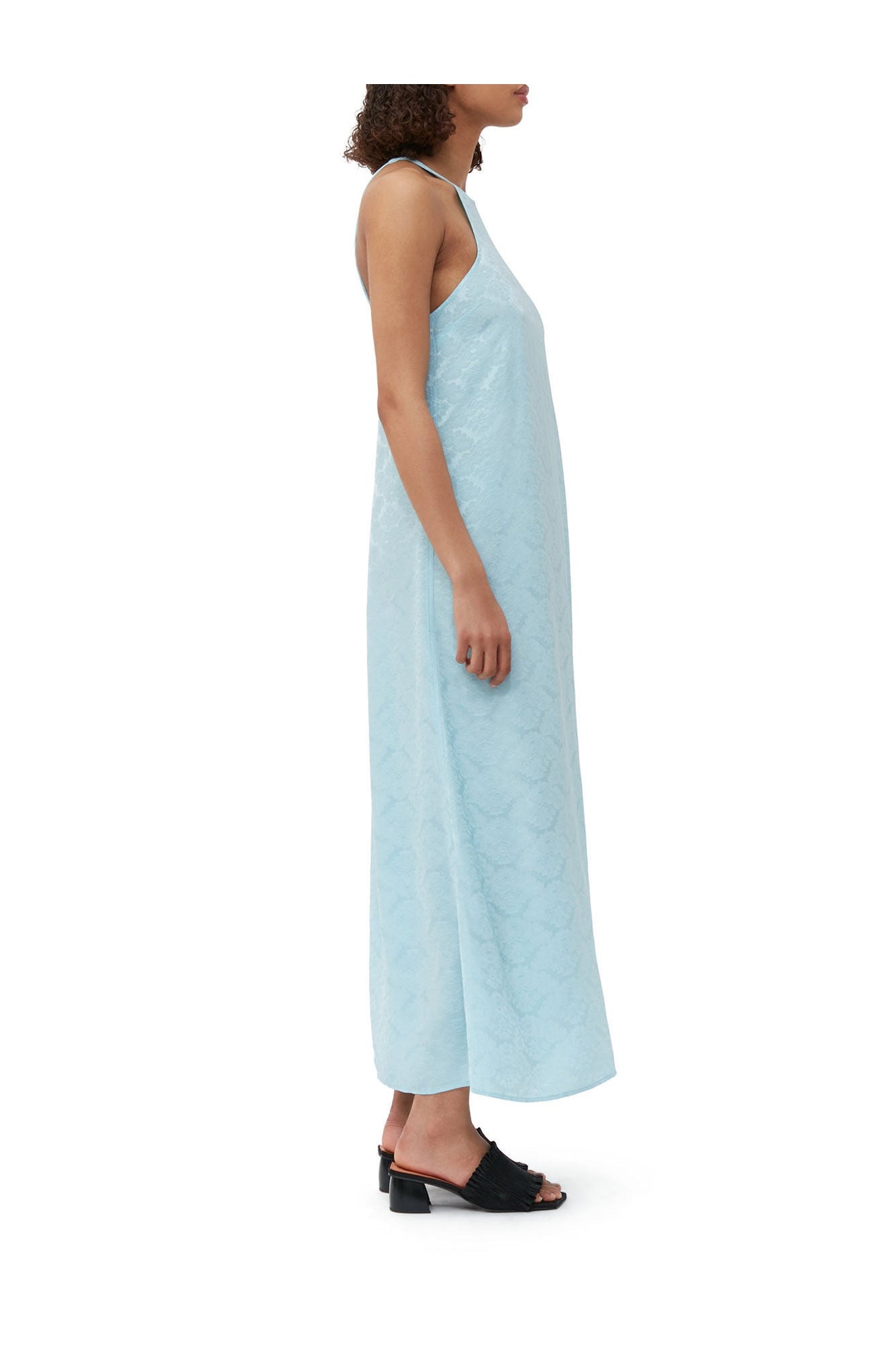 Viscose Jacquard Slip Dress | Corydalis Blue