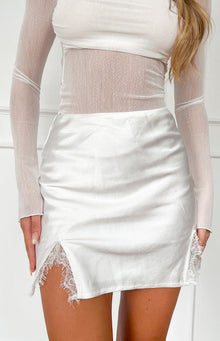 Vivian Lace Mini Skirt | White