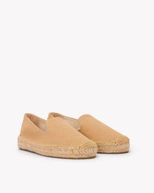 Women's Platform Smoking Espadrille | Woven Color | Safari Brown - Women's Espadrilles - Safari Brown - Soludos - 