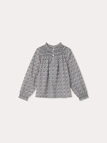 Girl | Pétale Smocked Blouse | Navy
