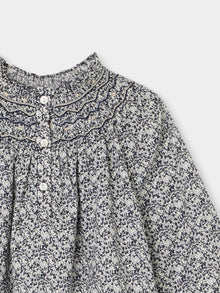 Girl | Pétale Smocked Blouse | Navy