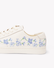 Women's Ibiza Classic Sneaker | Embroidery | Draper Blue Florals - Oasis White - Womens Espadrilles - Draper Blue Florals - Oasis White - Soludos - 