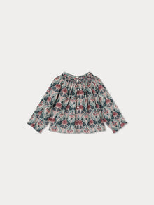 Girl | Griotte Smocked Blouse | Fig