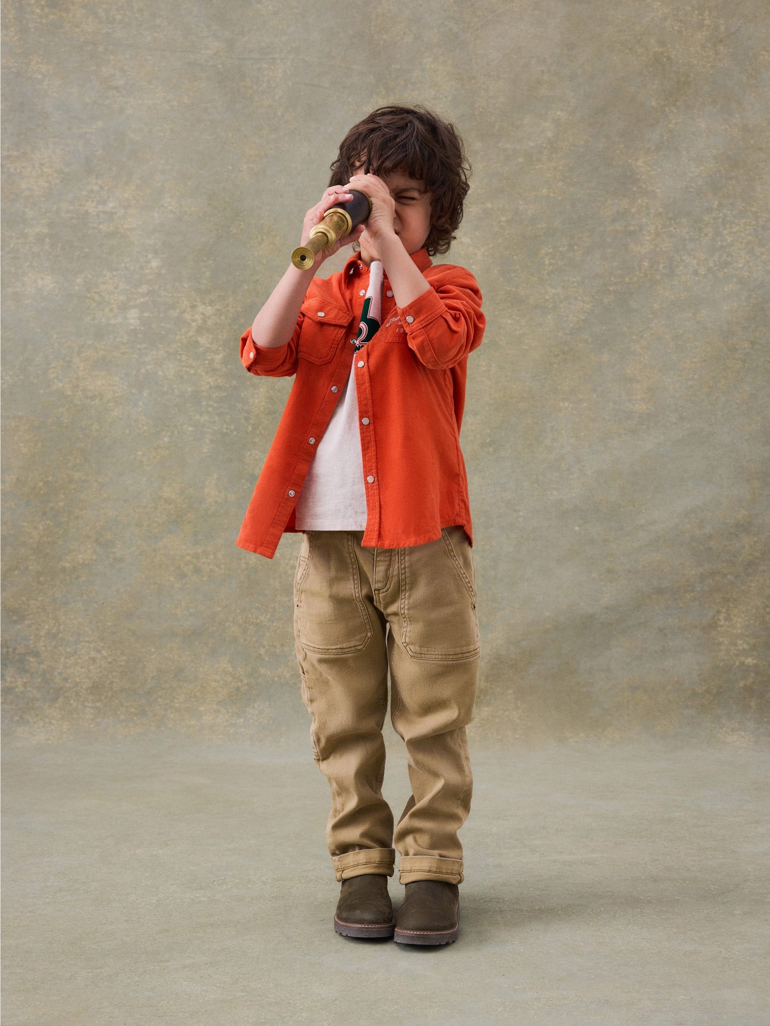 Boy | Gaël Pants In Khaki Denim | Khaki
