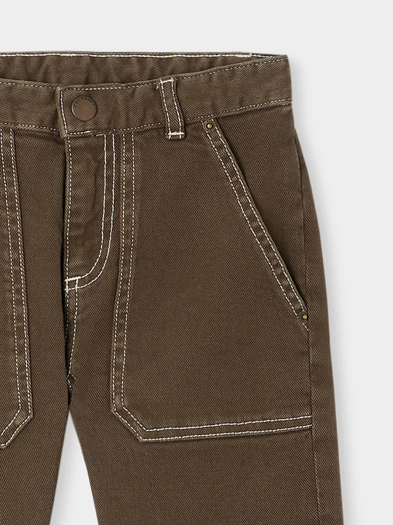 Boy | Gaël Pants In Khaki Denim | Khaki