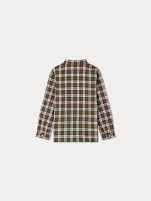 Boy | Daho Shirt With Green Checkers | Dark Green