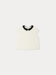Girl | Twinkle Blouse With Contrasting Collar | Ivory