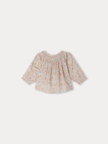 Girl | Griotte Blouse In Orange Liberty Fabric | Orange Flowers