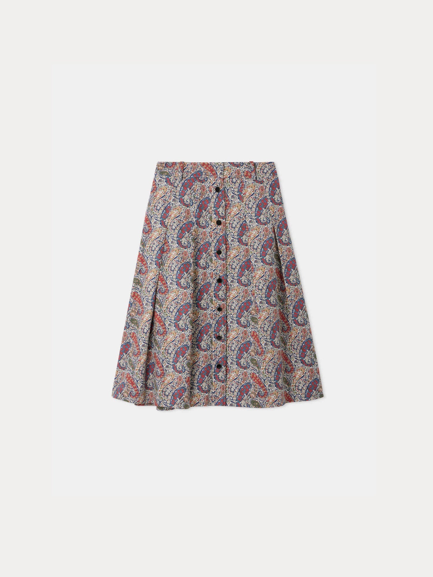 Women | Bonpoint X Vanessa Seward Glissade High Waisted Made With Liberty Fabric Skirt | Teal