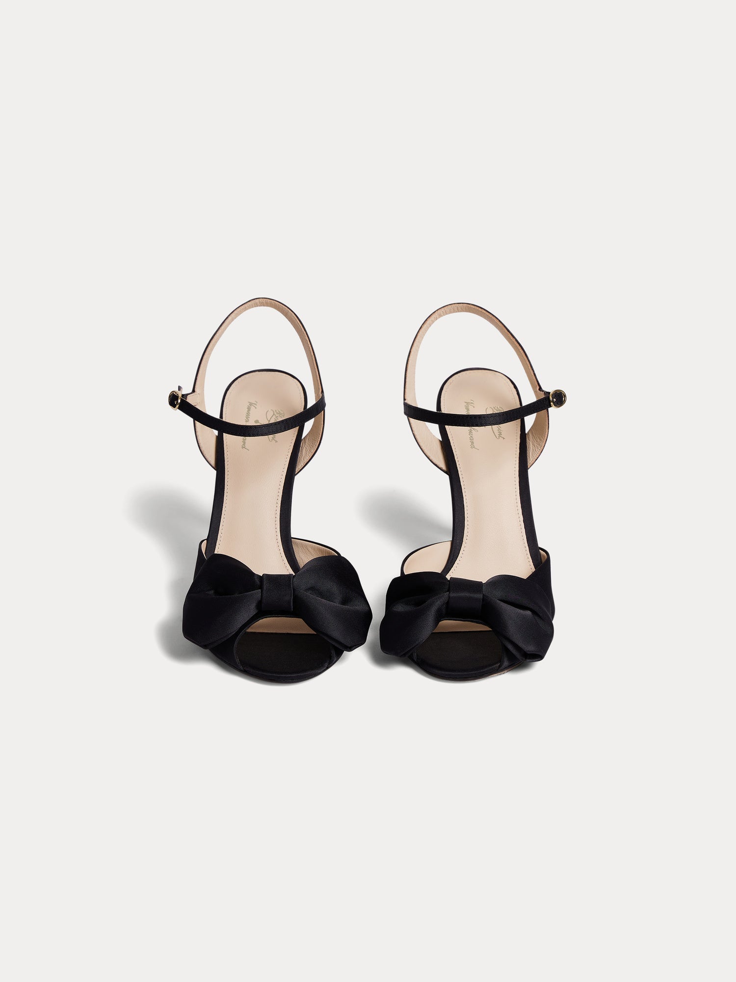 Women | Bonpoint X Vanessa Seward Ribbon Satin Sandals | Black