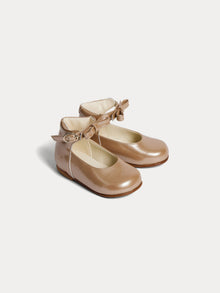 Girl | Gia First Step Leather Shoes | Pebble