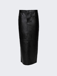 Women | WARDROBE.NYC | Leather Maxi Column Skirt | Black