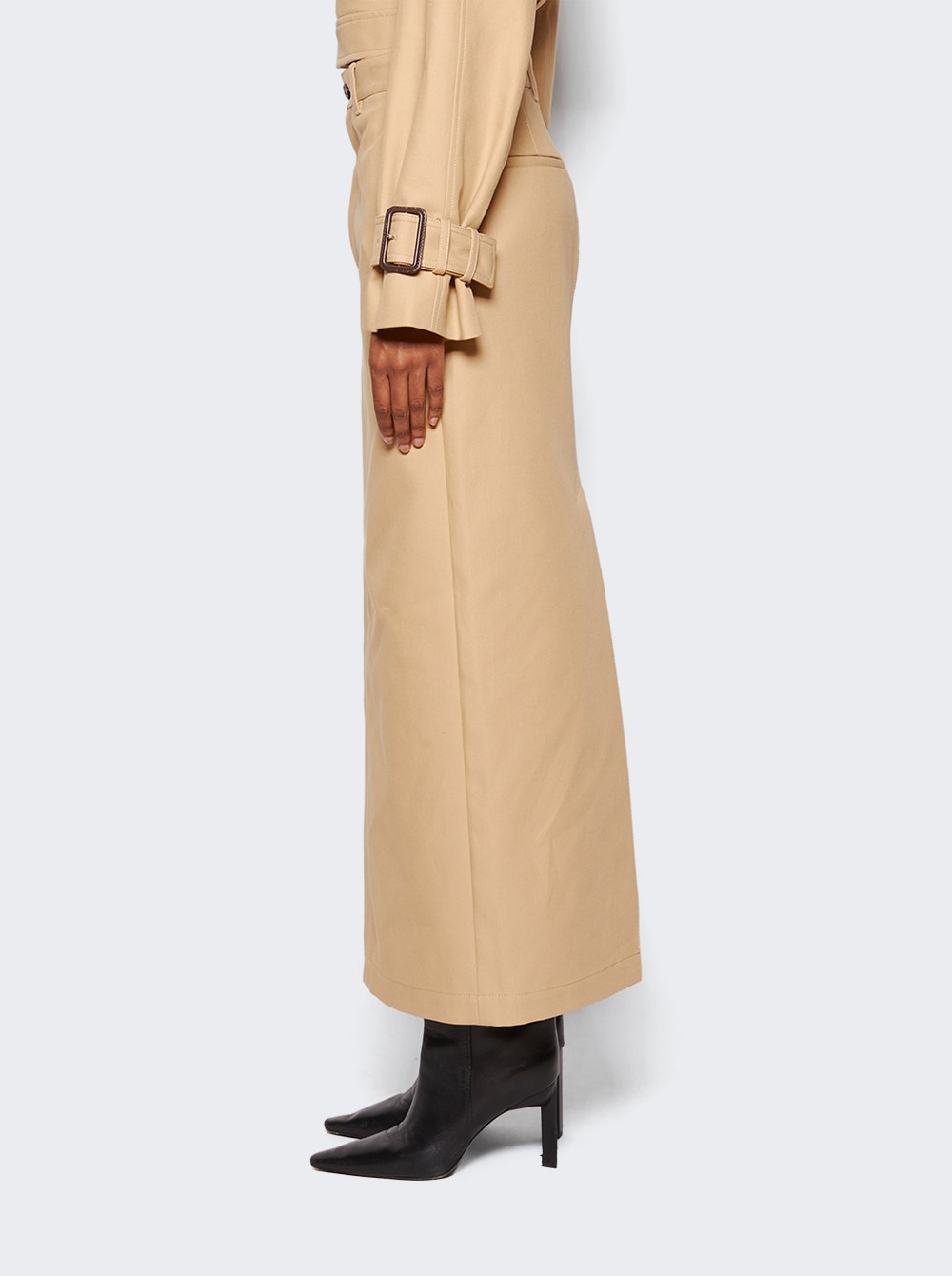 WARDROBE.NYC | Drill Column Skirt | Khaki