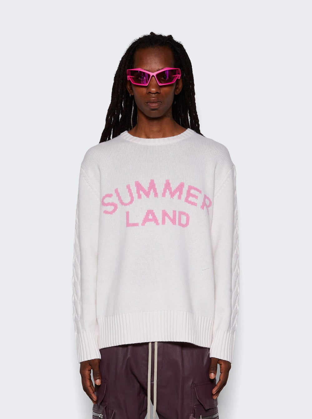 Men | NAHMIAS | Summerland Intarsia Crewneck Sweater | White