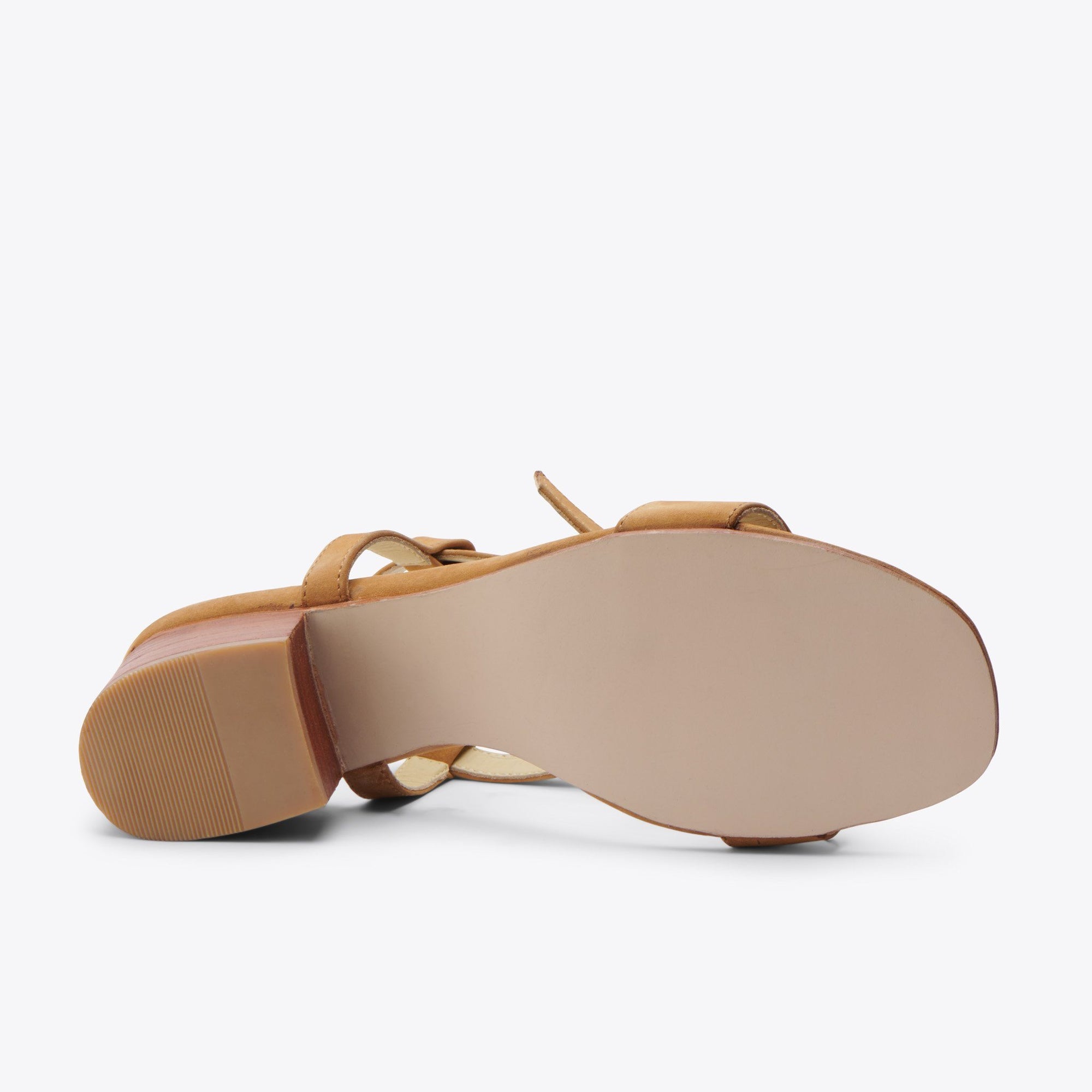 Lucia Block Heel Sandal Sand Women's Leather Sandal Nisolo