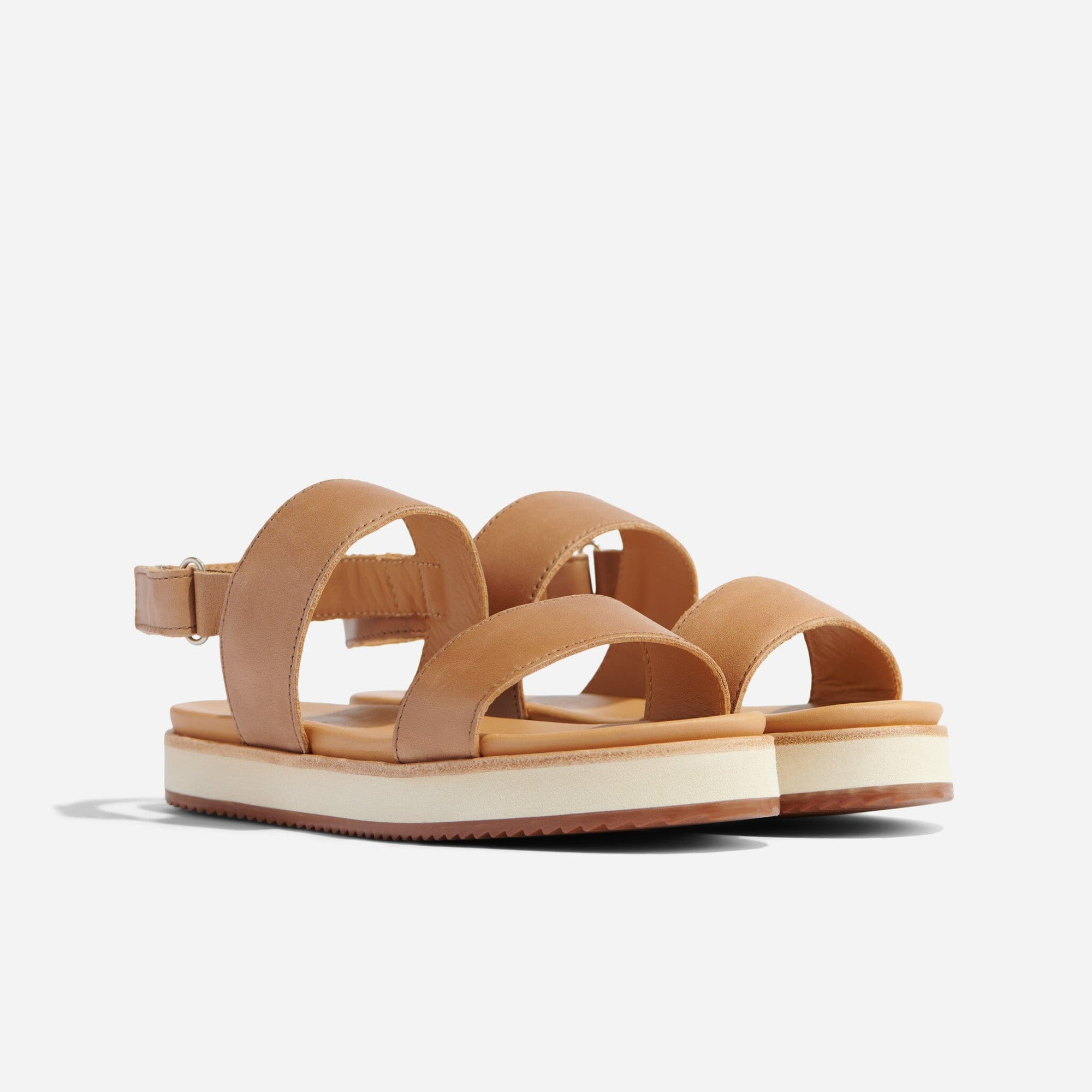 Go-To Flatform Sandal Almond Women's Leather Sandal Nisolo