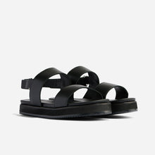 Go-To Flatform Sandal Black/Black Women's Leather Sandal Nisolo