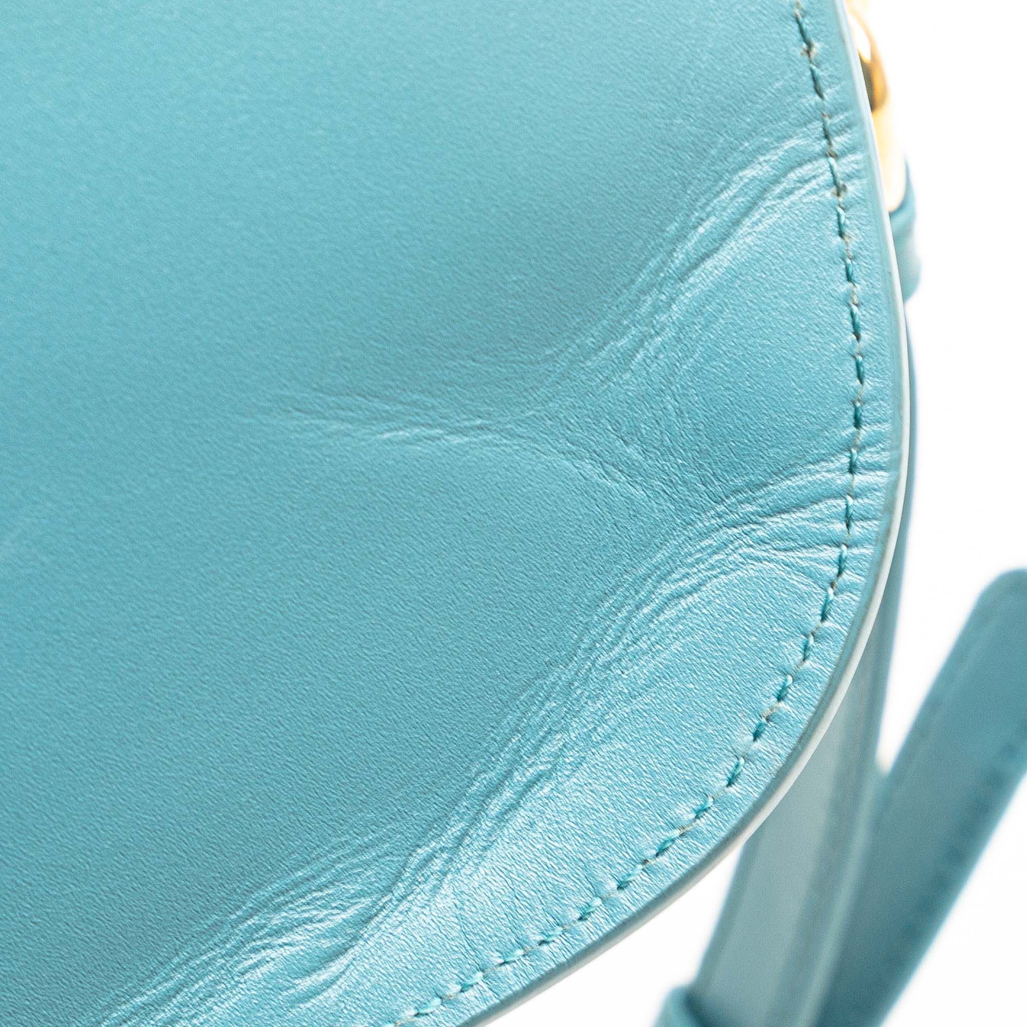 Dior | Pre-Owned Calfskin Bobby East West Crossbody | Blue/Light Blue