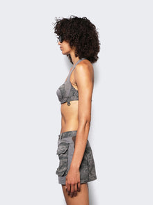 Women | Marine Serre | Regenerated Bandeau Top | Dark Grey