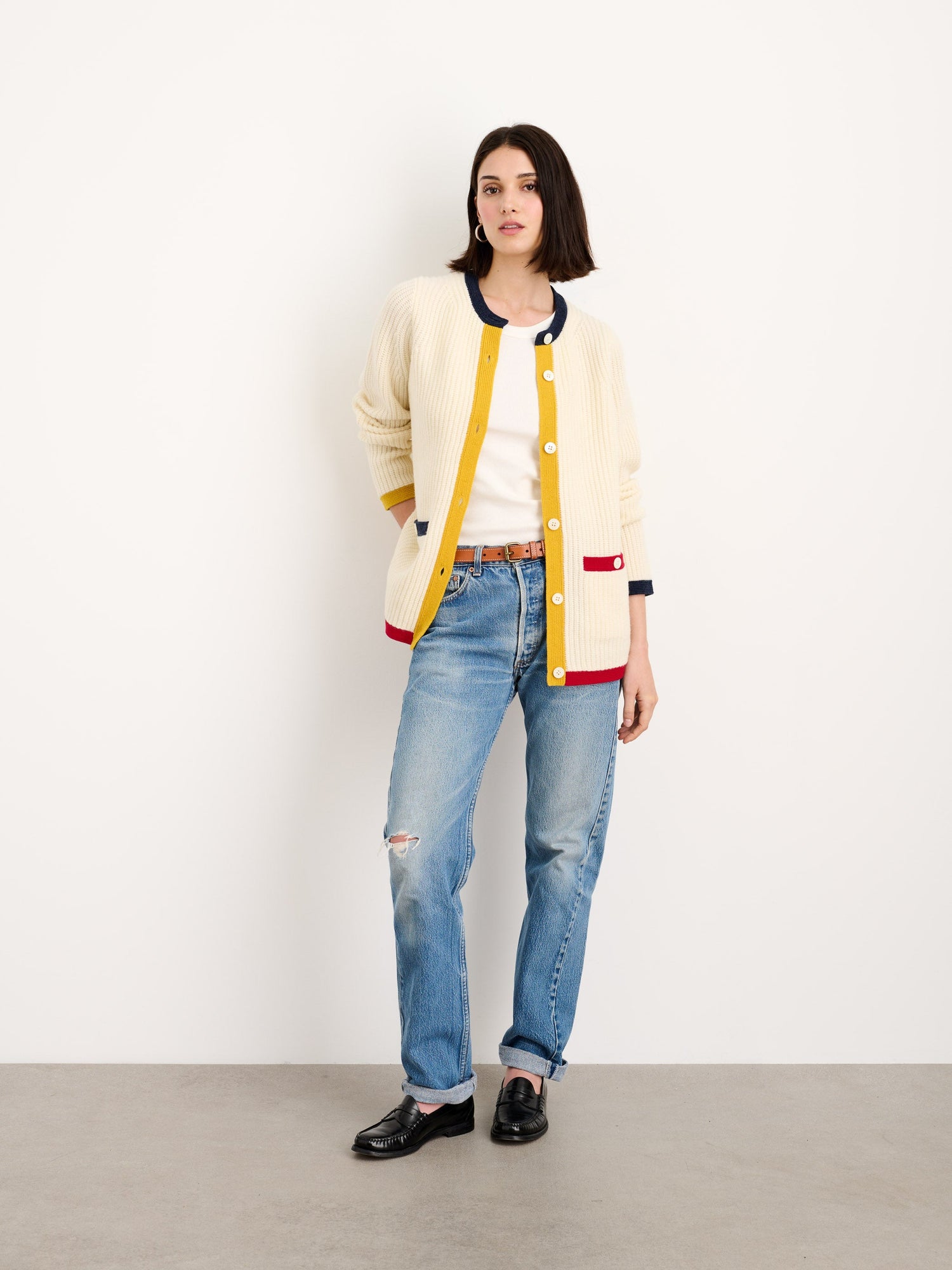 Women | Minnie Cardigan | Extrafine Merino Wool Ivory