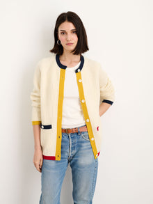 Women | Minnie Cardigan | Extrafine Merino Wool Ivory