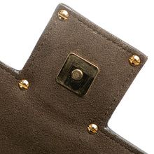 Fendi | Pre-Owned Leather Crystal Fab Crossbody | Brown/Beige