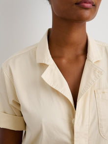 Unisex | Standard Short Jumpsuit | Cotton Twill Oatmilk
