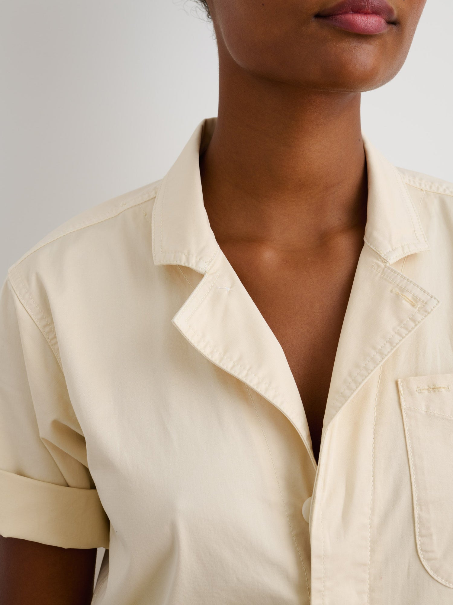 Unisex | Standard Short Jumpsuit | Cotton Twill Oatmilk