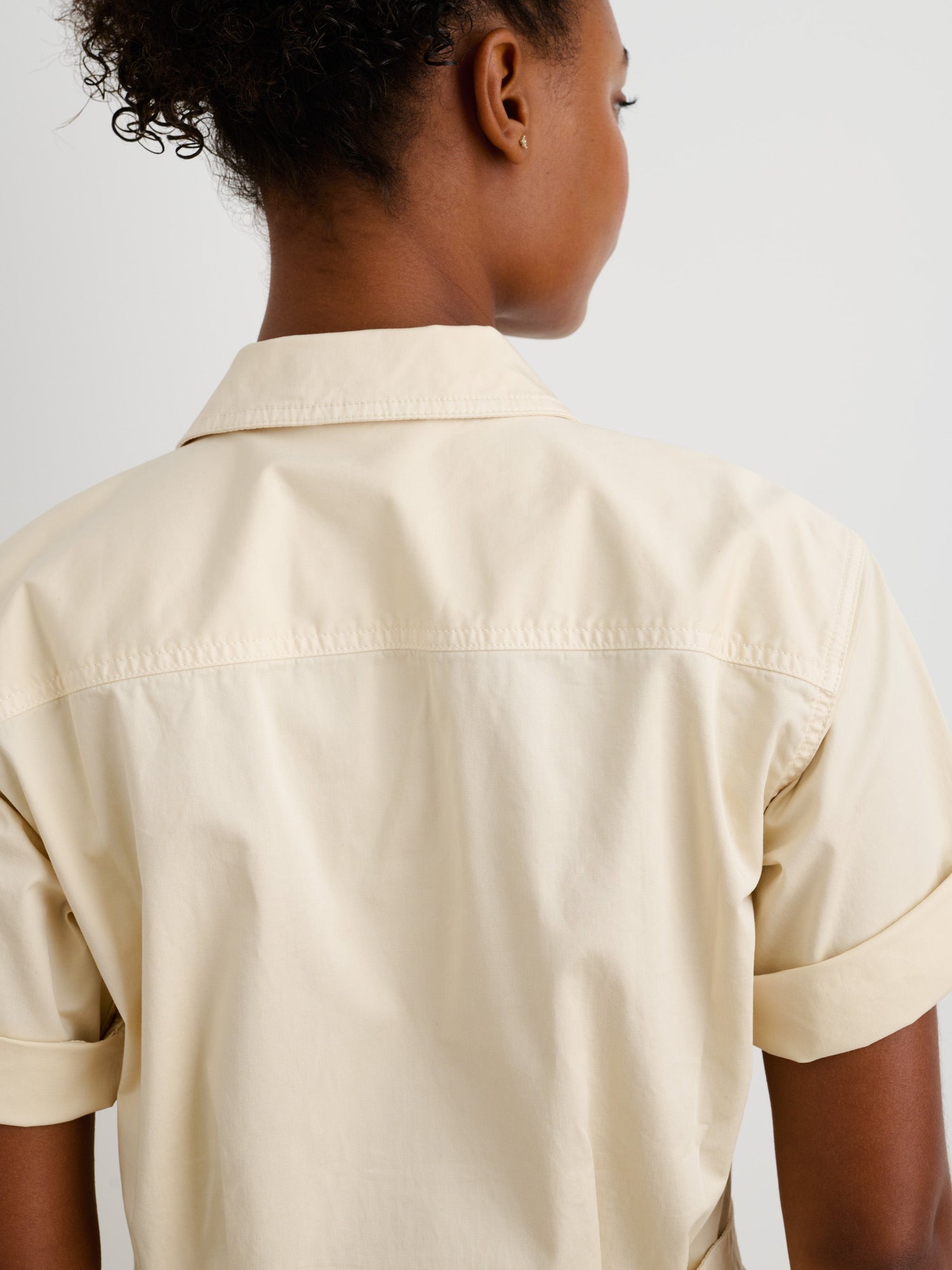 Unisex | Standard Short Jumpsuit | Cotton Twill Oatmilk
