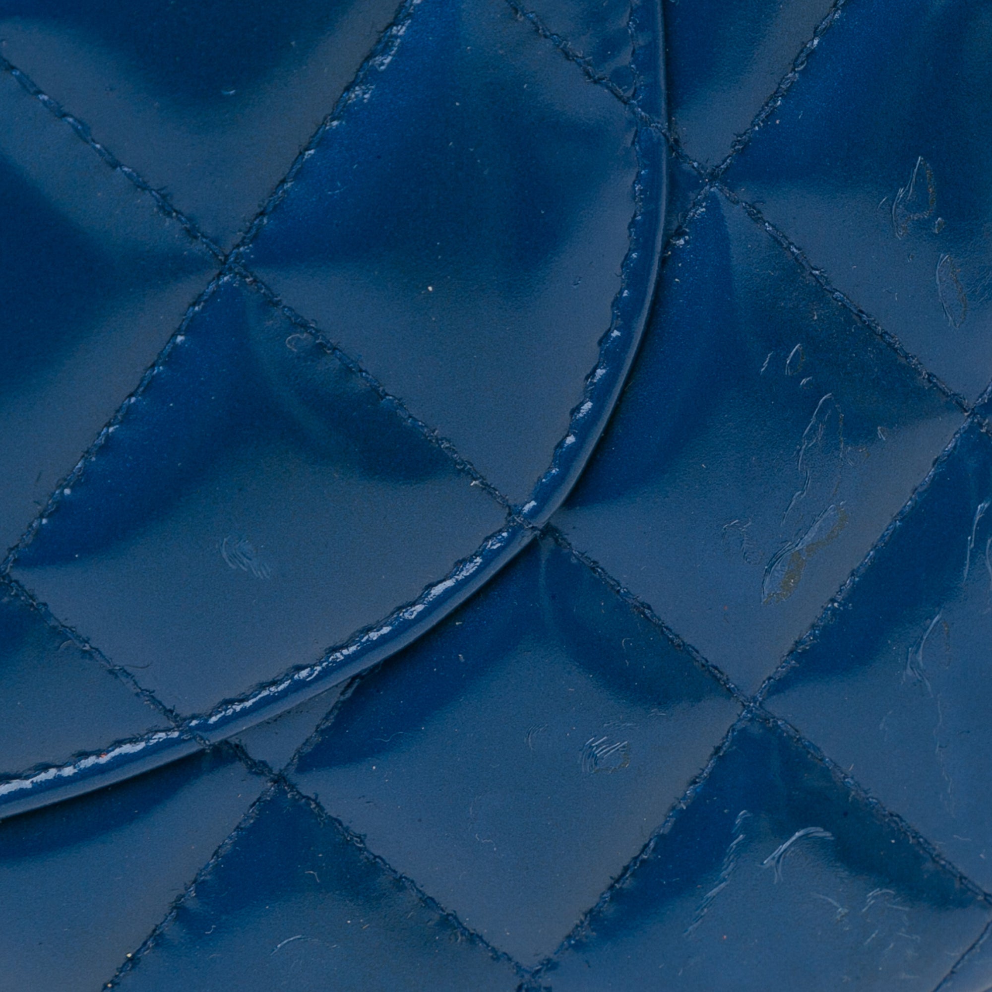 Chanel | Pre-Owned Jumbo Classic Patent Double Flap | Blue