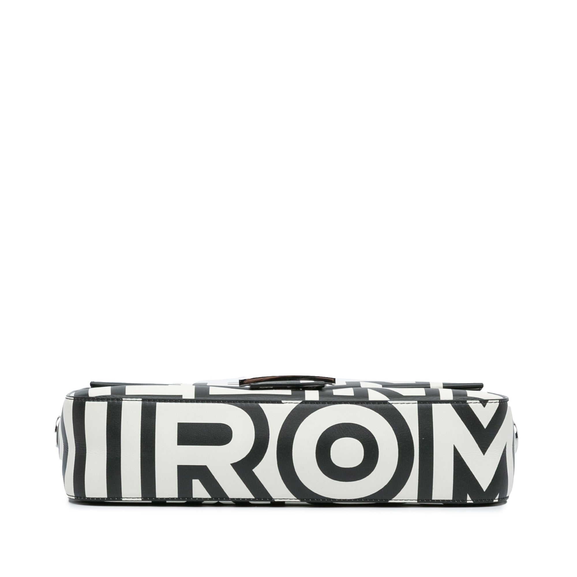 Fendi | Pre-Owned Marc Jacobs Nappa Vitello King Logo Print Baguette Phone Pouch Satchel | White