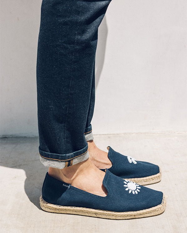 The Seville Smoking Slipper - Wave Runner - Marine Blue - Mens - Men's Espadrilles - Marine Blue - Soludos -