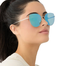 Womens | Kinsley Sunglasses | Silver | Aquatic Awe Lenses