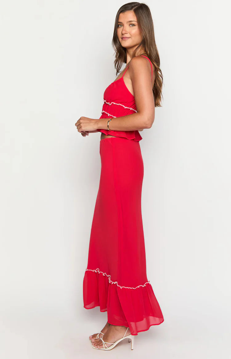Wiatt Maxi Skirt | Red