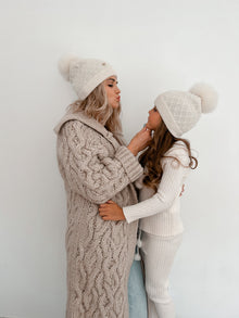 Women | Parker Ivory Adult Merino Wool Foldover Beanie Hat