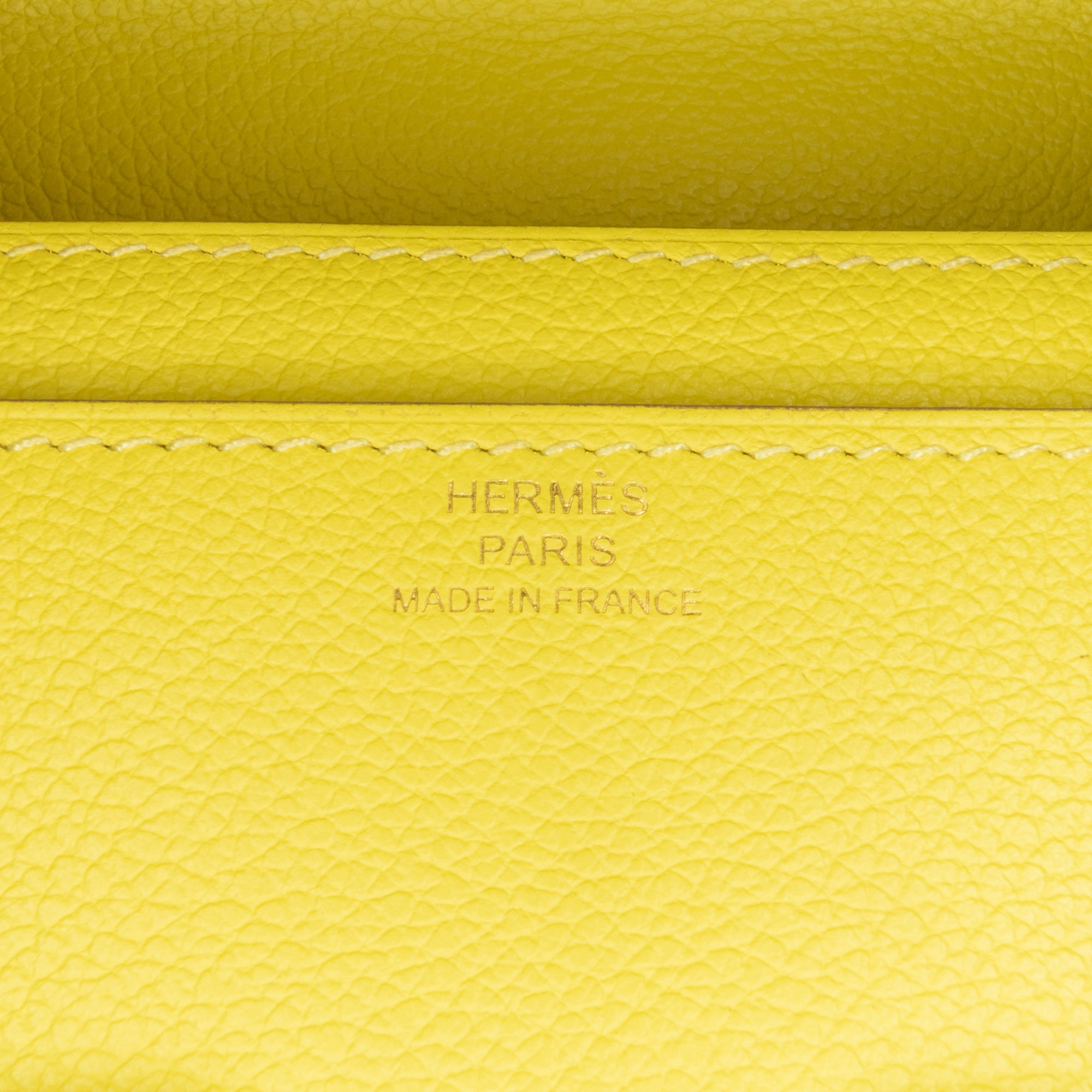 Hermes | Pre-Owned Evercolor Constance Wallet To Go | Yellow