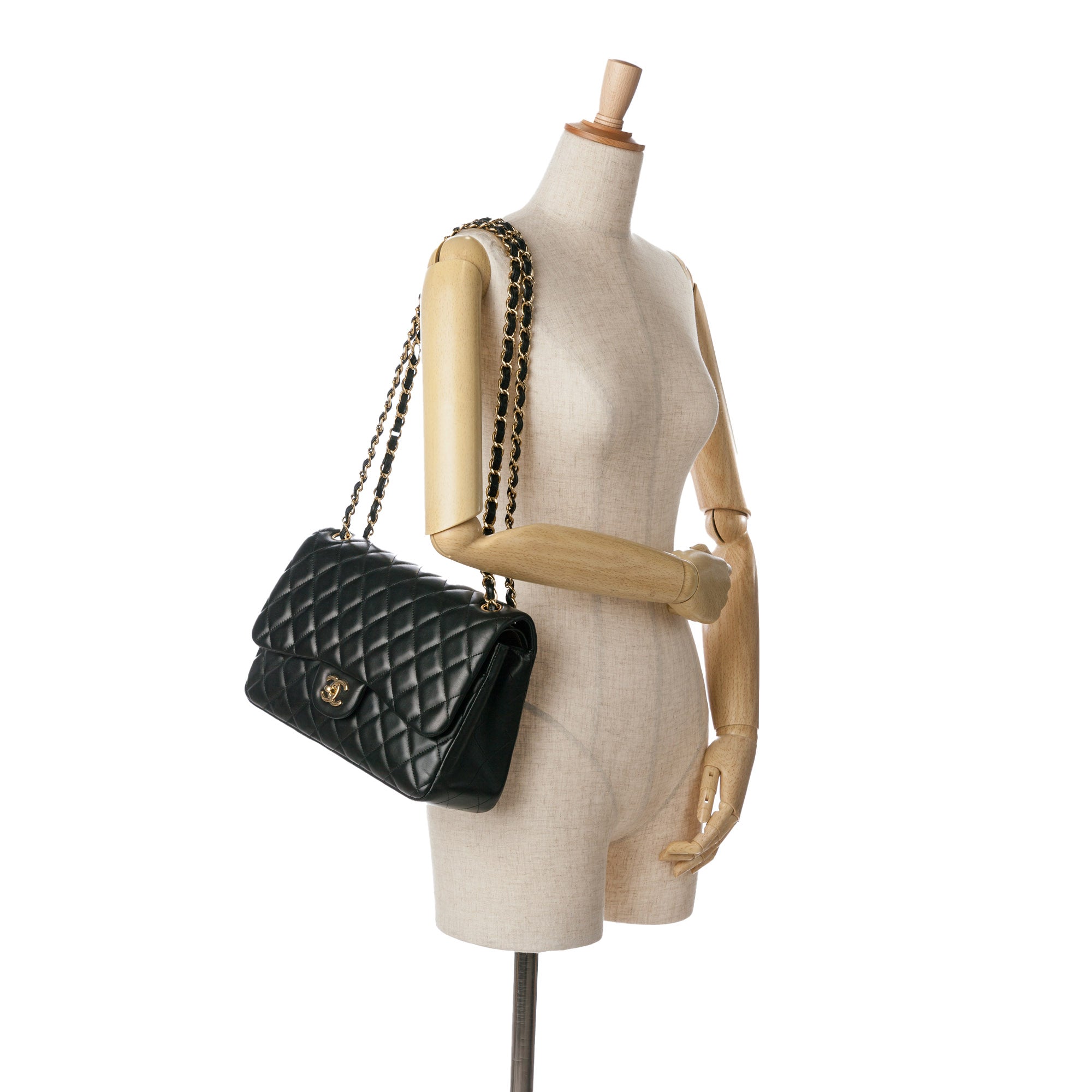 Chanel | Pre-Owned Jumbo Classic Lambskin Double Flap | Black