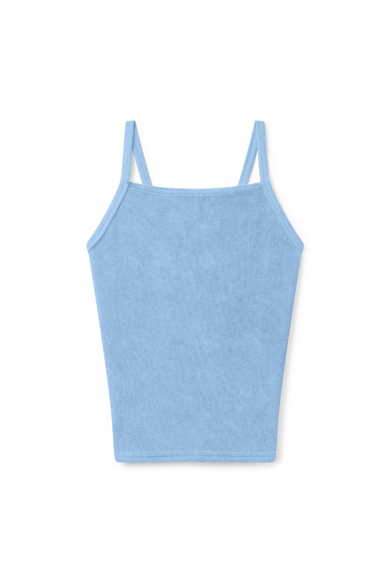 Women | Vintage Terry Laced-Back Crop Tank | Periwinkle