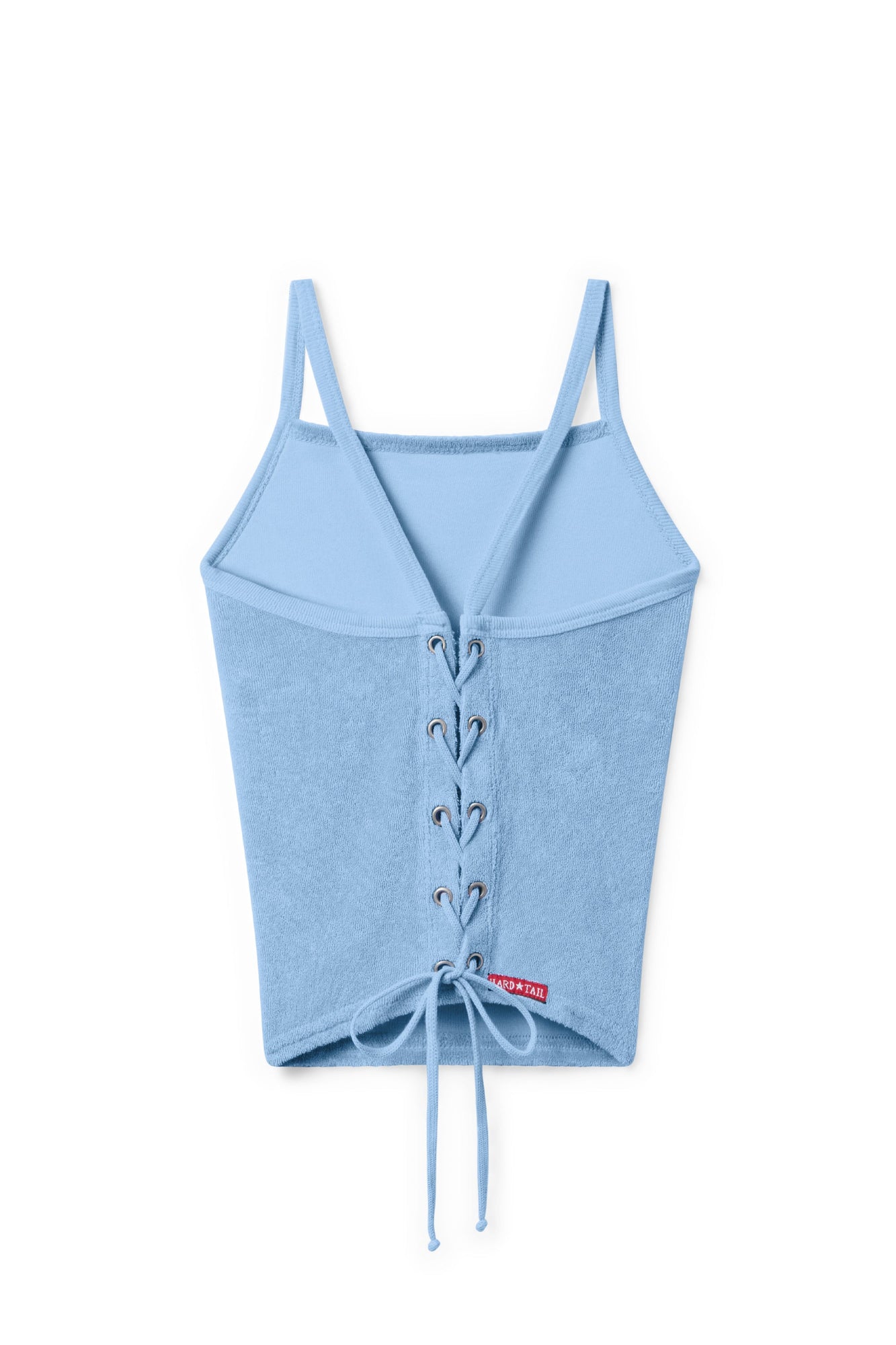 Women | Vintage Terry Laced-Back Crop Tank | Periwinkle