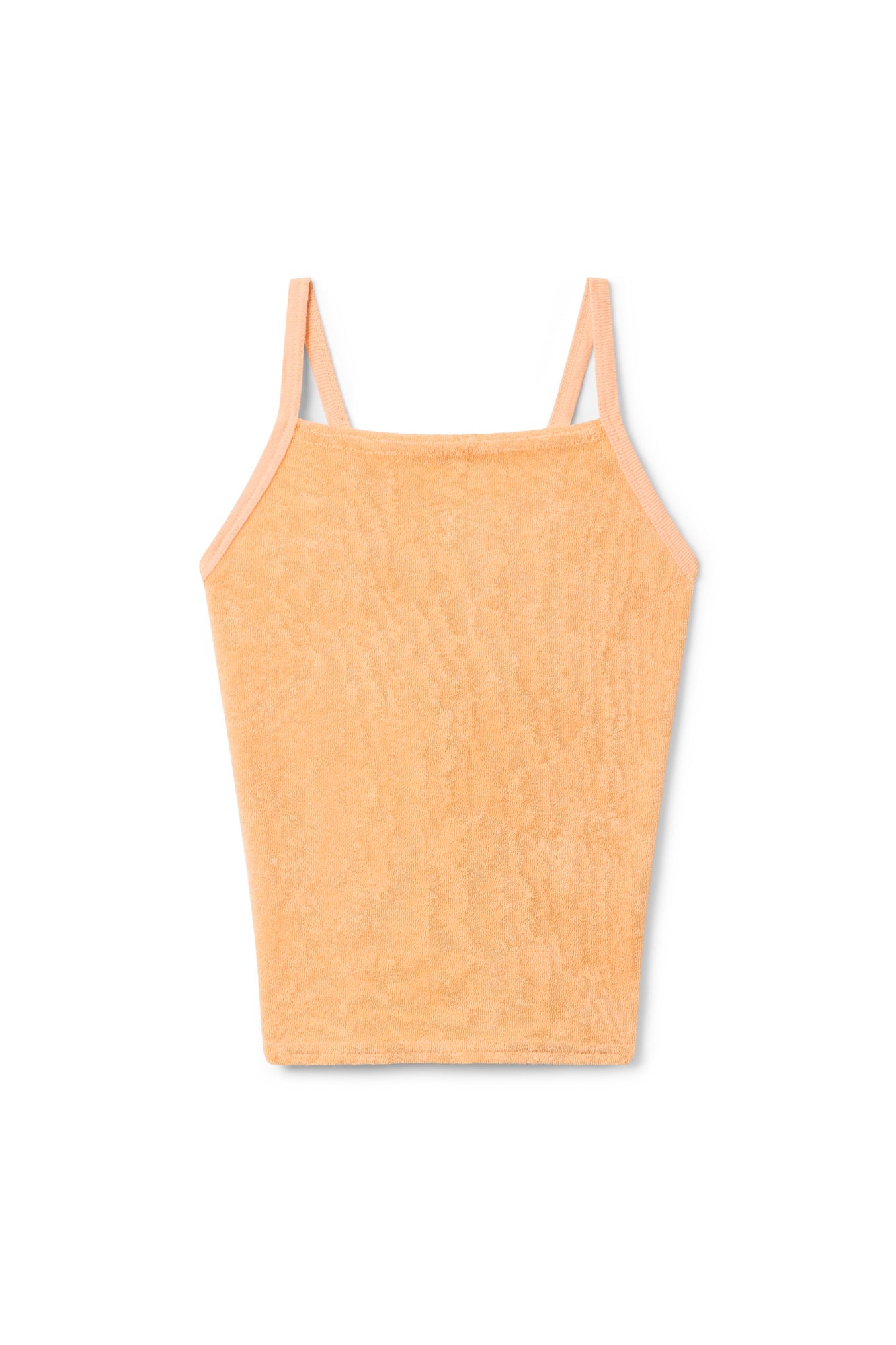 Women | Vintage Terry Laced-Back Crop Tank | Orange Creamsicle