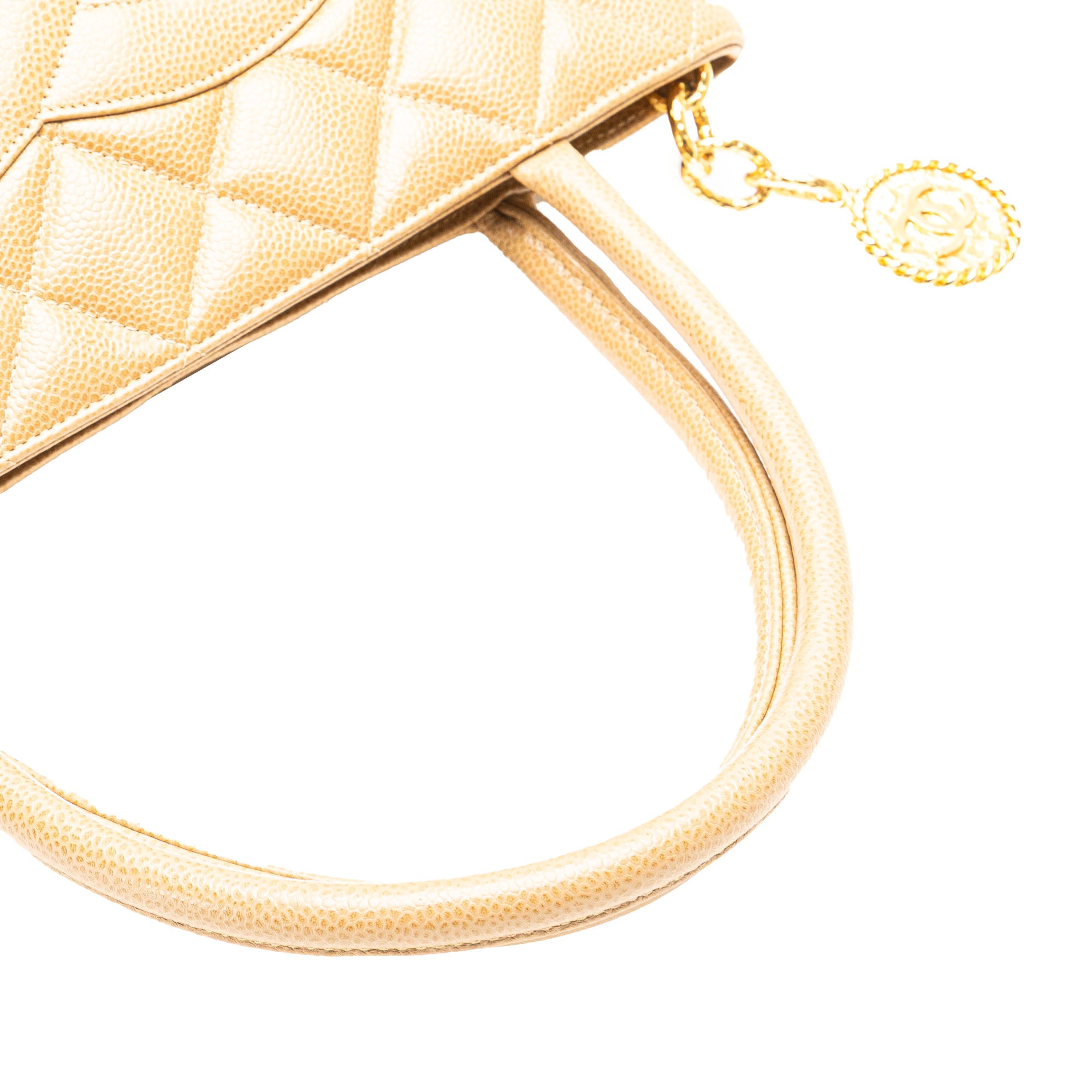 Chanel | Pre-Owned Caviar Medallion Tote - I | Brown/Beige