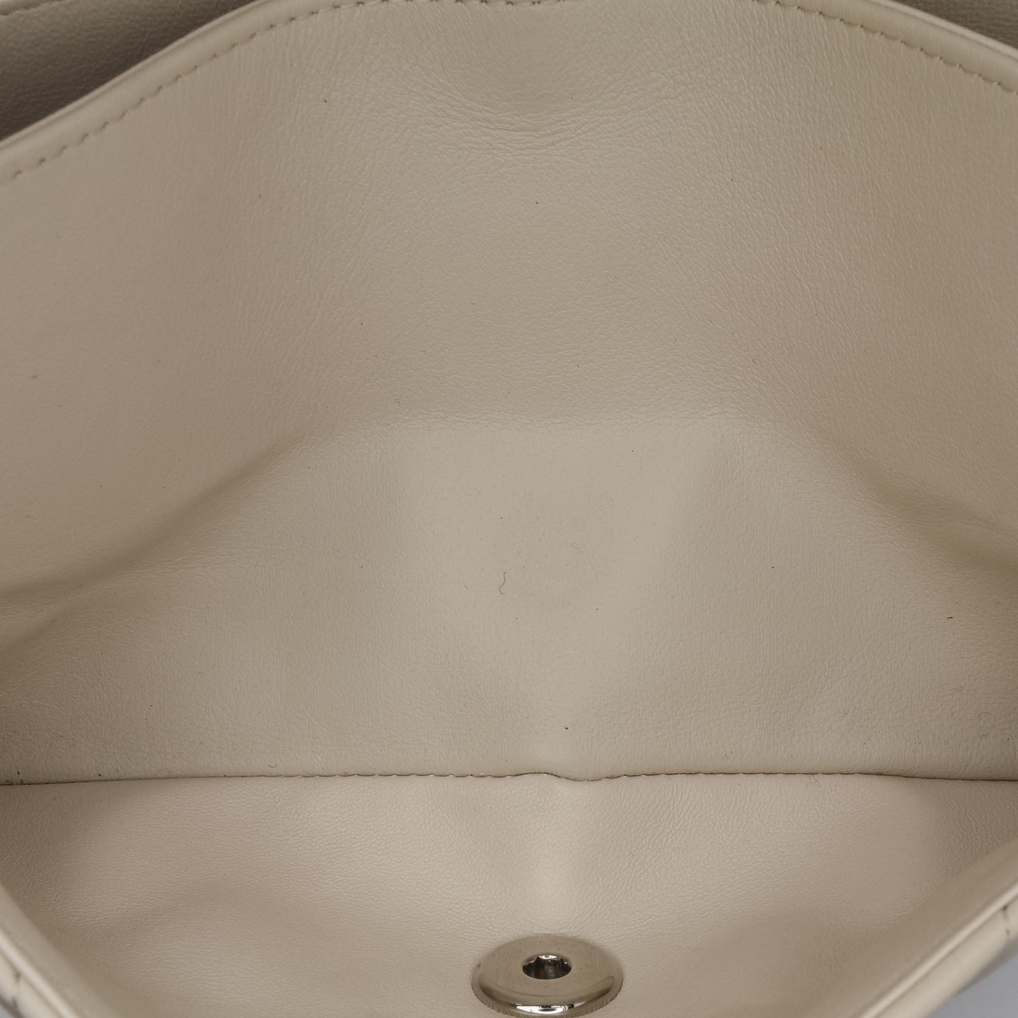 Chanel | Pre-Owned Small Classic Chevron Lambskin Double Flap | White/Off White