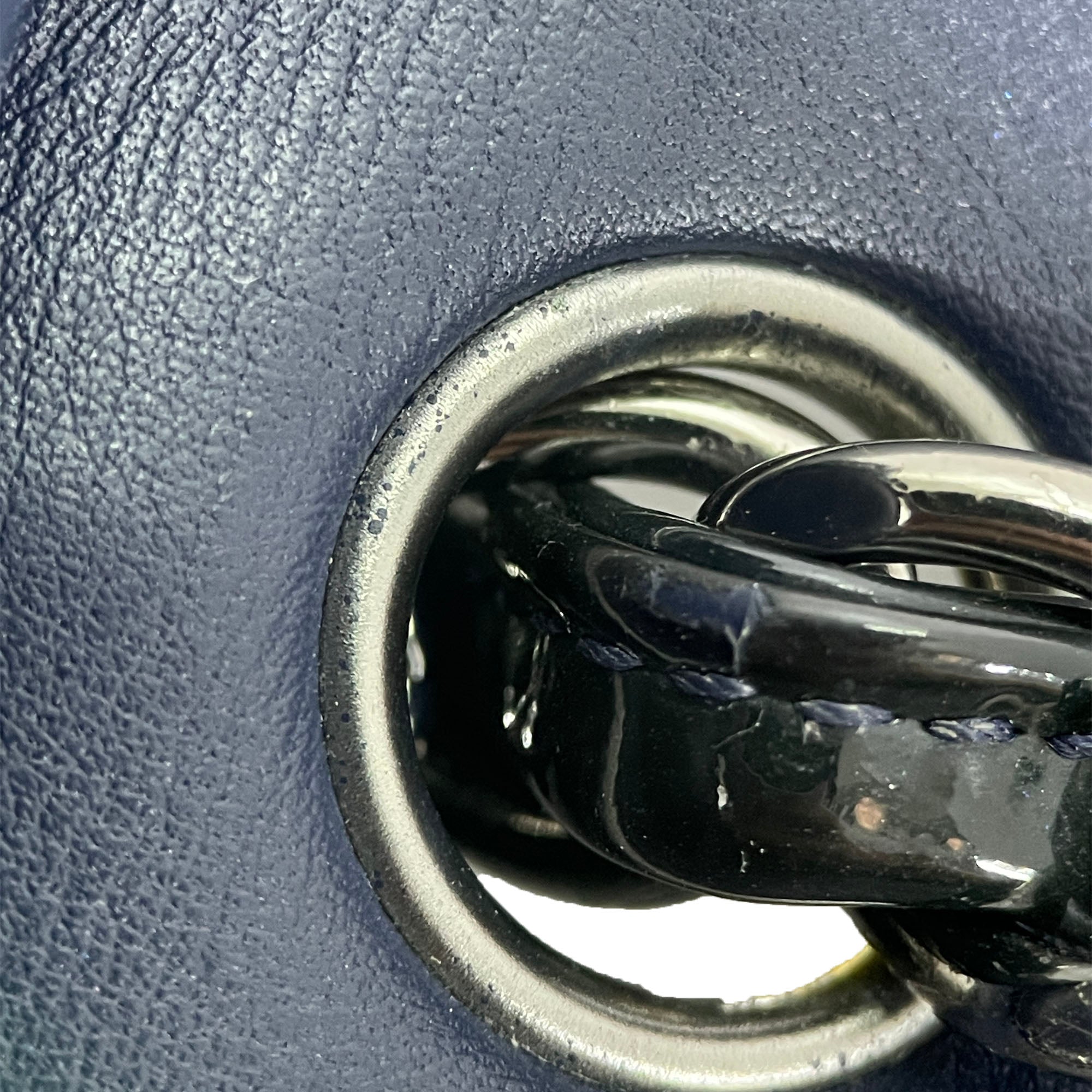 Chanel | Pre-Owned Jumbo Classic Patent Double Flap | Blue/Dark Blue