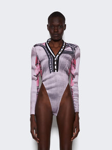 Women | Y/PROJECT X Jean Paul Gaultier | Trompe-l'oeil Cardigan Bodysuit | Pink