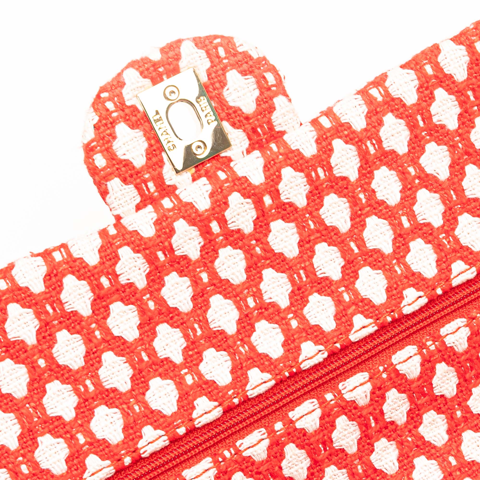 Chanel | Pre-Owned Jumbo Tweed Double Flap | Red