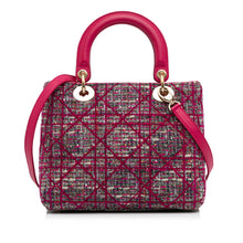 Dior | Pre-Owned Medium Tweed Macrocannage Lady | Pink/Dark Pink