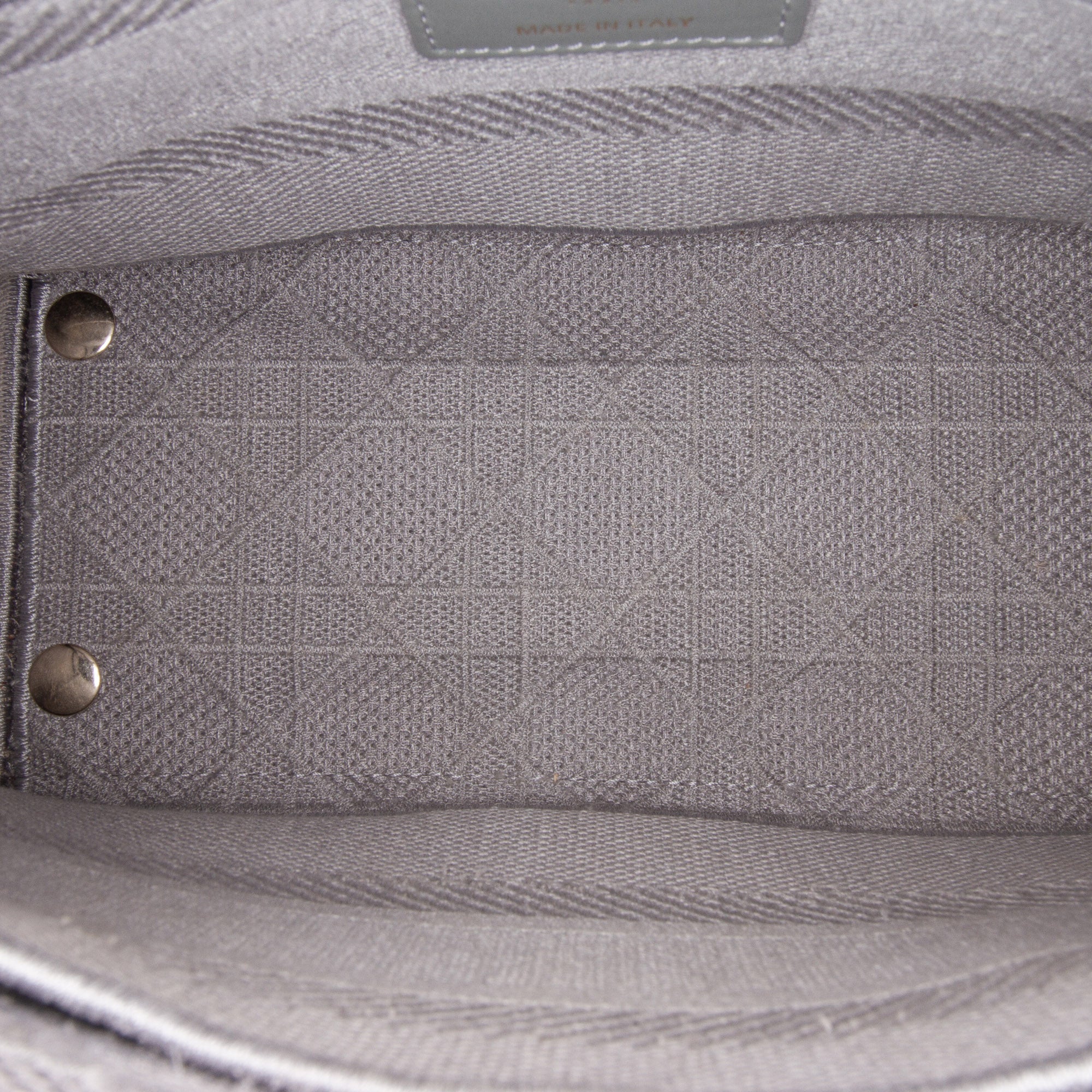 Dior | Pre-Owned Medium Canvas Cannage Lady D Lite - I | Gray/Light Gray